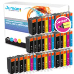 40 cartouches Jumao compatibles pour Canon PIXMA MG5250 5350 6150 8150 8250 6250 +Fluo offert