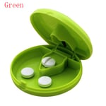 Pill Cutter Divider Compartment Box Medicine Holder Green