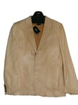 New Hugo Boss mens brown lamb nappa leather trench coat jacket Large XL 42R £895