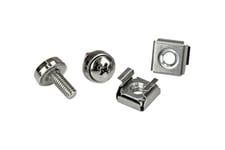 StarTech.com Rack Screws - 20 Pack - Installation Tool - 12 mm M5 Screws - M5 Nuts - Cabinet Mounting Screws and Cage Nuts (CABSCRWM520) - skruer og møtrikker for rack