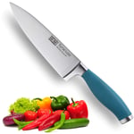 Taylors Eye Witness Syracuse Chef's/Cooks Kitchen Knife - Professional 15cm/6" Cutting Edge, Multi Use. Ultra Fine Blade, Precision Ground Razor Sharp. Soft Textured Grip. Air Force Blue Handle.