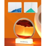 Tlily - usb led Night Light 3D Paysage Naturel Coulant Sable DéPlacement Sablier Peinture Lampe de Table - Jaune