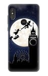 Peter Pan Fly Full Moon Night Case Cover For Motorola One Power, Moto P30 Note