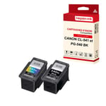 NOPAN-INK - x2 Cartouche compatible pour CANON 540 XL + 541 XL 540XL + 541XL Noir + Cyan + Magenta + Jaune ()
