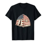Camping Tent American Flag 4th Of July Camper Patriotic Camp T-Shirt