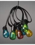 lyssløyfe E14 40 ovale fargede LED-pærer, 6V / IP44