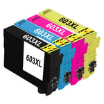 KING OF FLASH Replacement for Epson 603XL 603 XL Ink Cartridges Compatible for Epson Expression Home XP-2100 XP-3100 XP-4100 XP-2105 XP-3105 XP-4105 Workforce WF-2810 WF-2830 WF-2835 WF-2850
