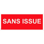 "SANS ISSUE" en PVC rigide 200 X 80 mm