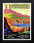 Lumartos, Vintage Poster Kuling China Contemporary Home Decor Wall Art Print, Black Frame, A4 Size