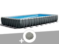 Kit piscine tubulaire Intex Ultra XTR Frame rectangulaire 9,75 x 4,88 x 1,32 m + 20 kg de zéolite