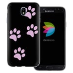 dessana Animal Paws Transparent Protective Case Phone Cover for Samsung Galaxy A20e Pink Paws
