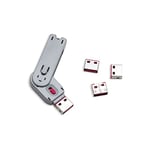 Syba Blocage de port USB avec clé et serrures USB Rouge
