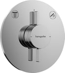 hansgrohe DuoTurn S - shower mixer conceiled for 2 functions, shower mixer tap round, single lever shower mixer for iBox universal 2, chrome, 75418000