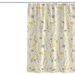 Duschdraperi 100 x 200cm Växter Blommor Tjockt Polyestertyg