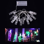 1.2m 10 Led Clip String Light Photo Picture Lamp Home Decor Colorful