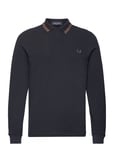 Ls Twin Tipped Shirt Navy Fred Perry