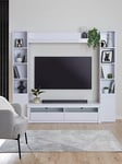 Very Home Atlantic High Gloss Tv Unit With Led Light (Fits Up To 65 Inch Tv) - White