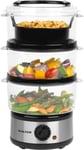 Salter Healthy Cooking 3-Tier Food Rice Meat Vegetable Steamer | 7.5 L