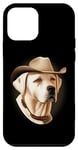 Coque pour iPhone 12 mini White Labrador Retriever Dog - Funny Sherif Cowboy White Lab