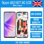 Oppo A57/A77 5G Replacement LCD Display Screen Touch Digitizer Assembly + Frame