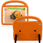 yeliot Coque pour iPad 10.2",9eme/8eme/7eme Generation 2021/2020/2019 10,2 Pouces, Étui pour iPad air 3e génération iPad 10,5 Pouces ,avec Béquille,légère Coque de Protection Enfant Orange
