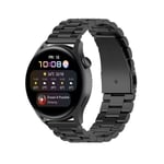 Huawei Watch GT 3 46mm/Watch GT Runner Stilrent länkarmband i metall, Svart