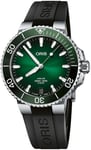 Oris 01 400 7769 4157-07 4 22 74FC Aquis Grøn/Gummi Ø41.5 mm