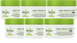 Simple Kind to Skin Vital Vitamin Night Cream 6 x 50ml  NEW FAST UK POSTAGE!