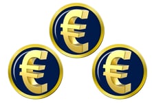 Gold Euro € Golf Ball Markers