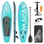 ECD Germany Uppblåsbara Stand Up Paddle Board Makani | 320 x 82 x 15 cm | Turkos