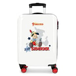 Disney Pinocchio Cabin Suitcase Multicolor 38x55x20cm Rigid ABS Combination Lock Side 34L 2kg 4 Double Wheels