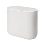 iDesign Compact Bathroom Bin, Slim Plastic Bin for Bathroom, Bedroom or Office Waste, Durable Bin with Sleek and Elegant Design, White, 26.8 cm x 14.0 cm x 24.8 cm