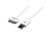 StarTech.com Apple 30-pin Dock Connector to USB Cable iPhone iPod iPad - laddnings-/dataadapter - 1 m