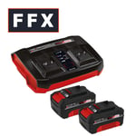 Einhell PXC Twin Charger 2 x 4.0Ah 36V 2x4Ah Charger Battery Kit