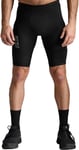 2XU Light Speed React Compression Shorts M Löparshorts Black/White Reflective, M