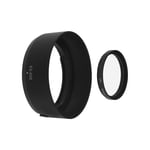 Lens Hood & 43mm UV Filter ES-65B Round Lens Hood for Canon RF 50mm F1.8 STM