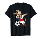 Dabbing Dog Czech Republic Soccer Fans Jersey Czech Football T-Shirt