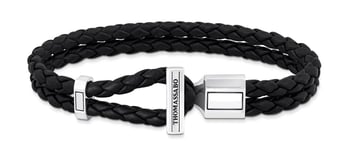 Thomas Sabo Rebel At Heart Double svart läderarmband A2148-682-11-L19