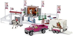 Schleich 72105 Large Horse Club Riding Tournament With Pick Up And Trailer