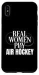 Coque pour iPhone XS Max Funny Air Hockey Player Real Women Play Air Hockey