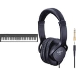 Roland Fp-30X Digital Piano, The Super-Popular Portable Piano—Upgraded (Black) & RH-5 Monitor Headphones for Everyday Music Making And Audio Playback,Black