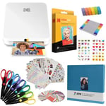 KODAK Step Slim Imprimante Photo Mobile instantanée - Kit : 20 Paquets de Papier Zink, Ciseaux, Album de Scrapbooking, marqueurs, Ensembles d'autocollants