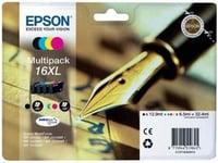 Genuine Epson16XL Multipack Black, Cyan, Magenta, Yellow, Inkjet Cartridges BN