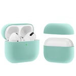 AULEEP Compatible with AirPods Pro Case, Liquid Silicone Case for AirPods Pro 2019, Front LED Visible(marina blue)