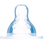 MAM Mam Anatomical Teat - Fast X-flow And Thick Liquid Silikon Förpackning Med 2 Transparent