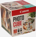 Coffret Canon Photo Cube avec cartouches d'encre PG-540 et CL-541 et papier photo glacé Extra II PP-201 13 × 13 cm (40 feuilles) - Pack créatif, bleu