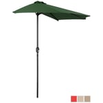 Uniprodo Aurinkovarjo puolikas - vihreä viisikulmainen 270 x 135 cm