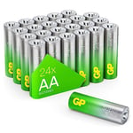 GP Super Alkaline Batteries AA Mignon, LR06, 1.5 V, Pack of 24, Ideal for Powering Daily Devices - The New G-Tech Technology