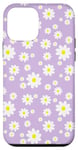 Coque pour iPhone 12 mini Violet Marguerite Fleur Mignon Printemps Imprimé floral