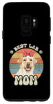Coque pour Galaxy S9 Best Lab Mom Mignon Labrador Retriever Lovers Retro Sunset